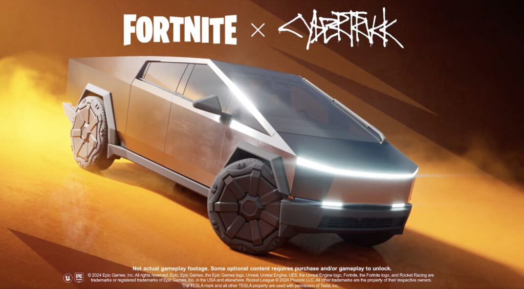 The Tesla Cybertruck is coming to Fortnite and Rocket League